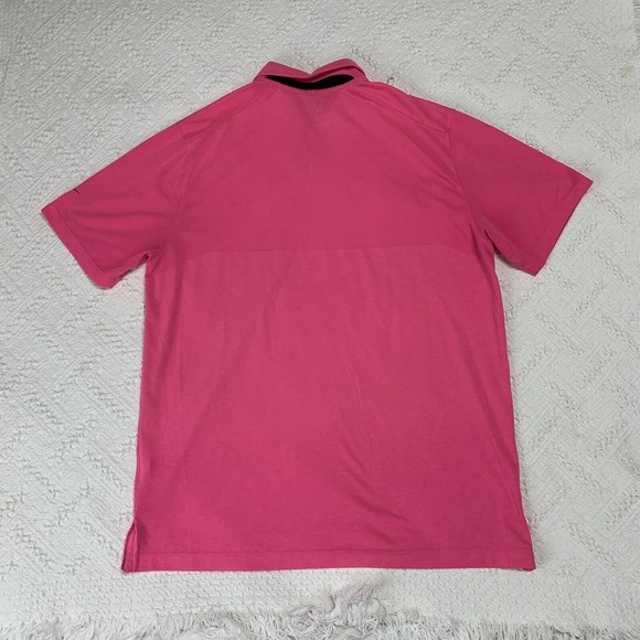 Nike Golf Polo Shirt Mens L Pink Short Sleeve Tour Performance Casual Stretch - Picture 5 of 8